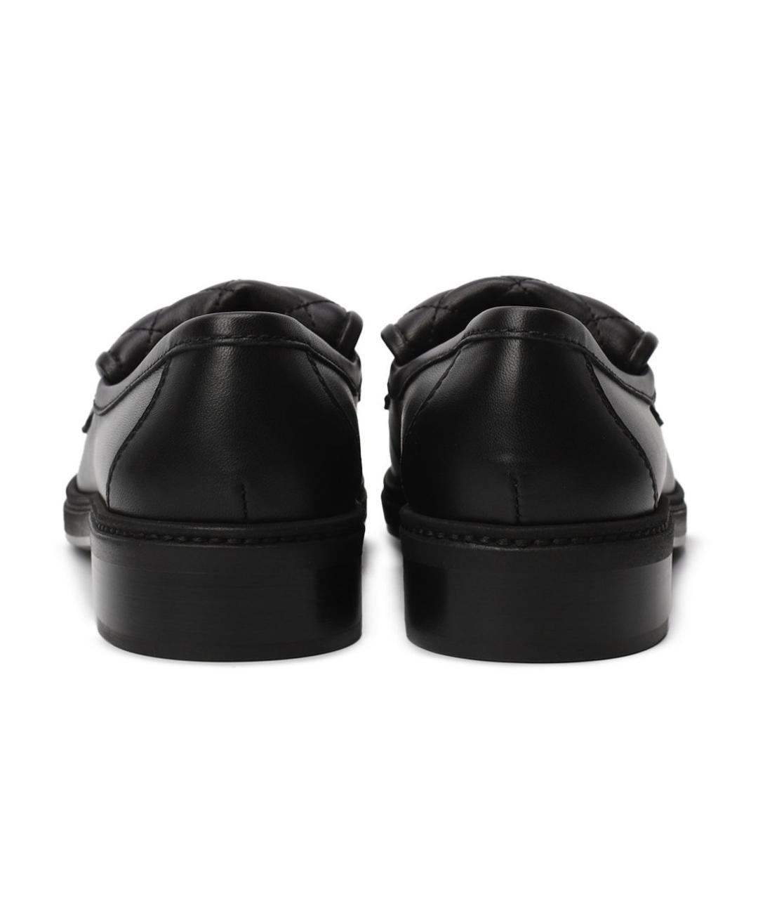 CHANEL Черные кожаные лоферы, фото 4