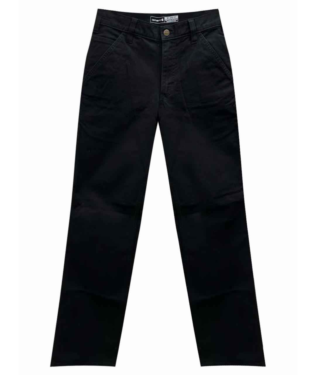 CARHARTT Черные хлопковые прямые джинсы, фото 1