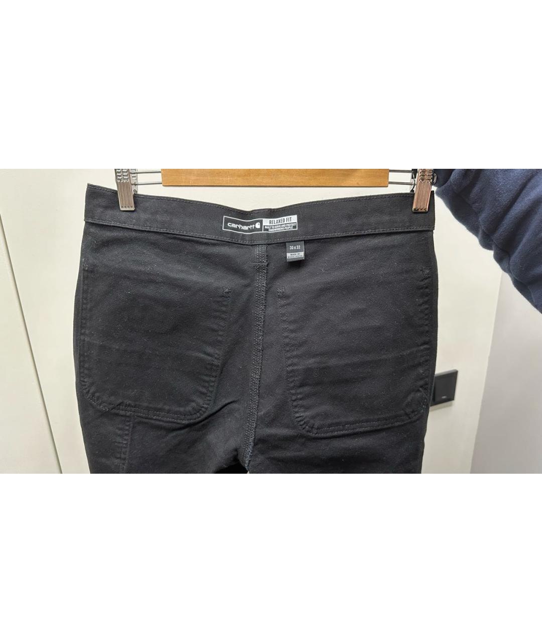 CARHARTT Черные хлопковые прямые джинсы, фото 3