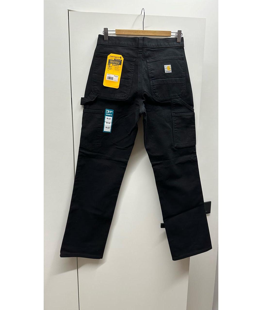 CARHARTT Черные хлопковые прямые джинсы, фото 2