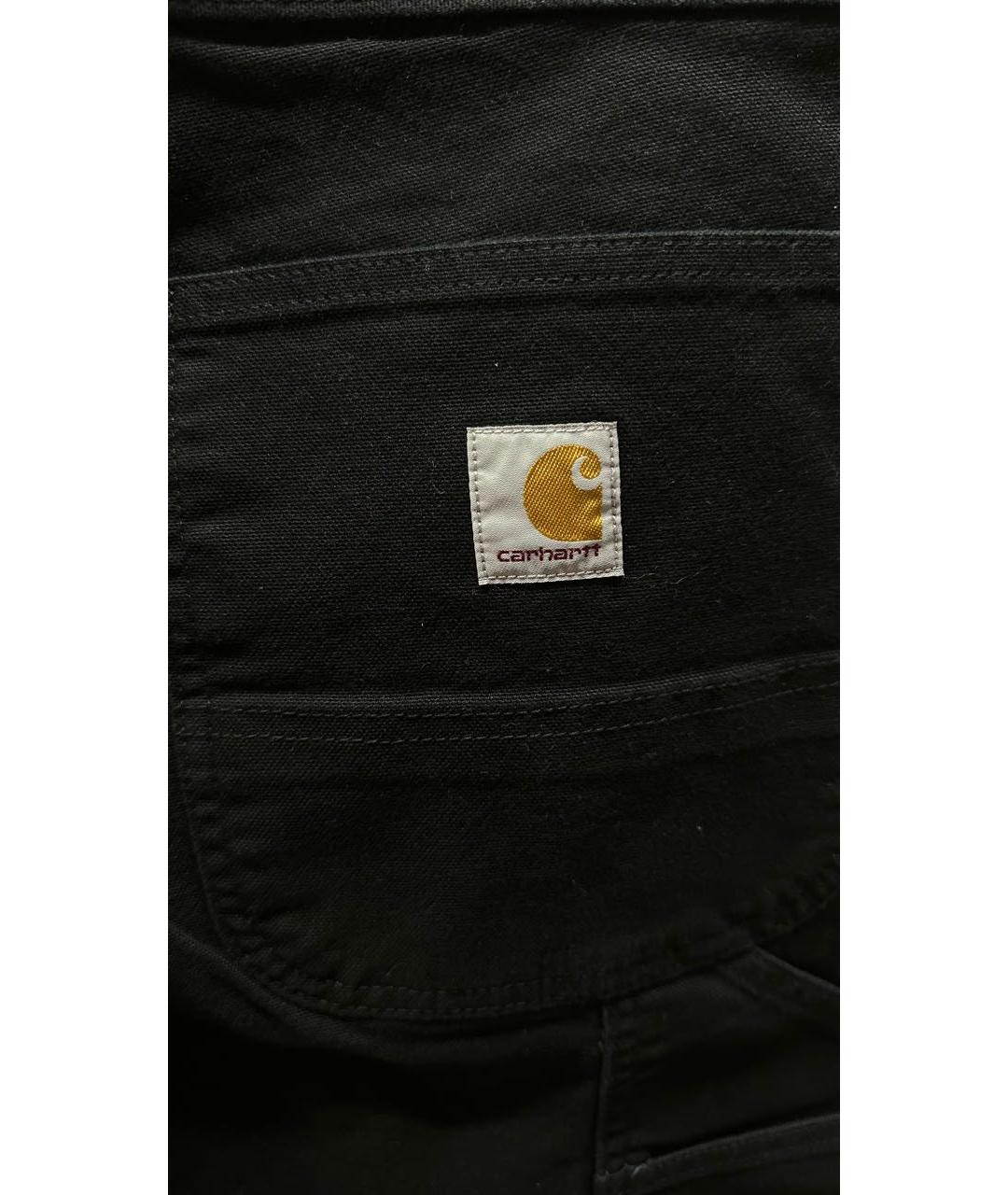 CARHARTT Черные хлопковые прямые джинсы, фото 4