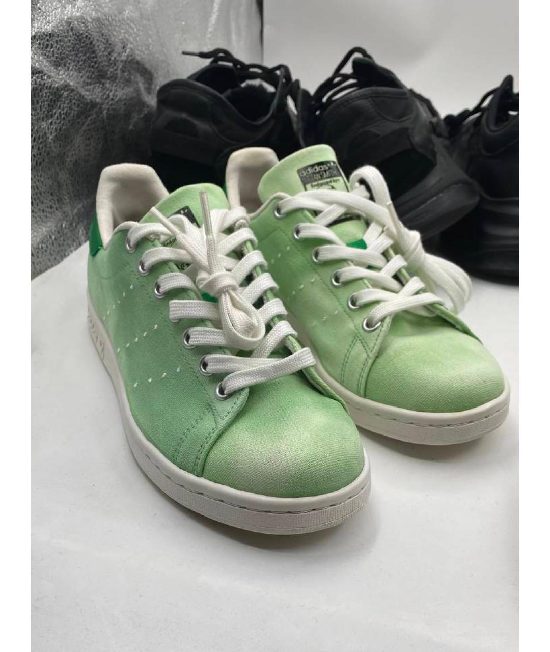 ADIDAS Зеленые текстильные кеды, фото 2