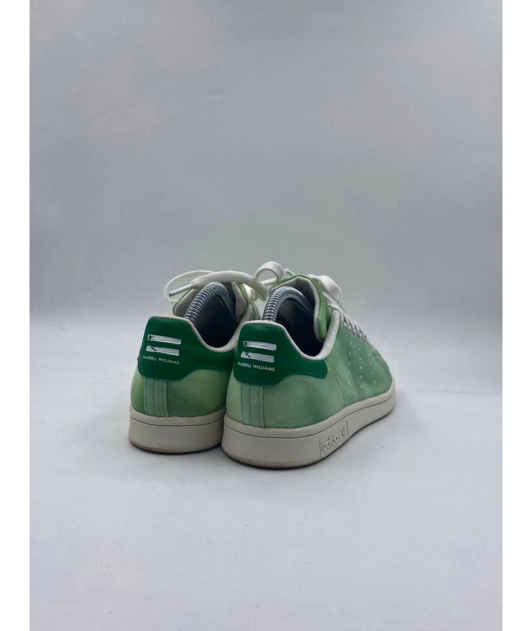 ADIDAS Зеленые текстильные кеды, фото 4