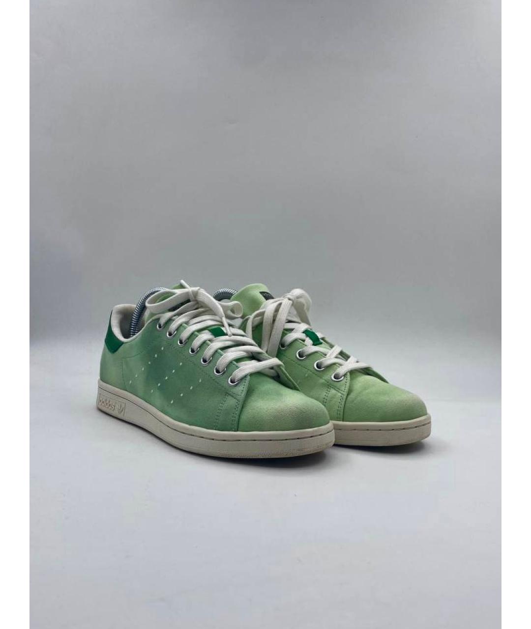 ADIDAS Зеленые текстильные кеды, фото 3