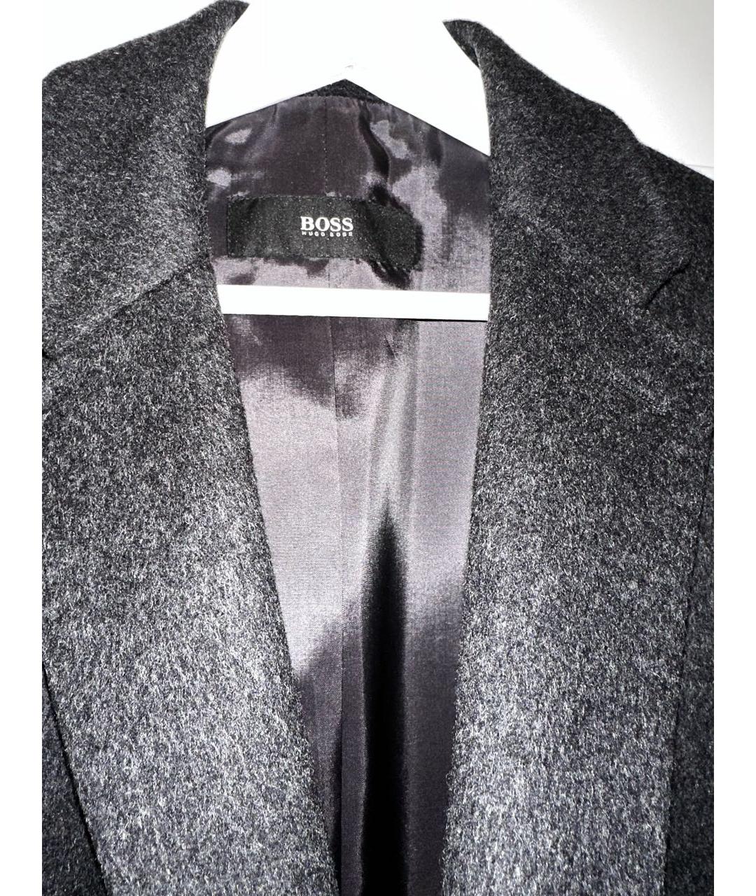 HUGO BOSS Черное кашемировое пальто, фото 3