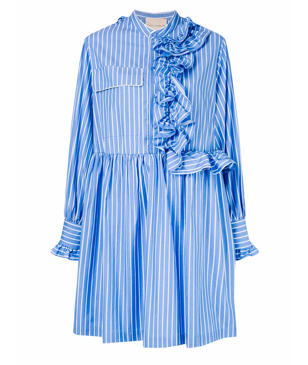 ERIKA CAVALLINI Синее хлопковое повседневное платье, фото 1
