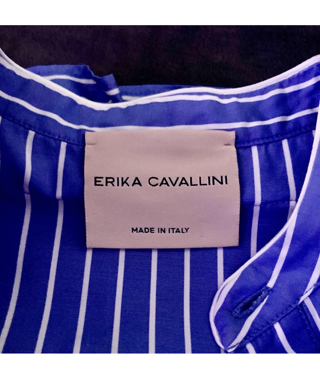 ERIKA CAVALLINI Синее хлопковое повседневное платье, фото 2