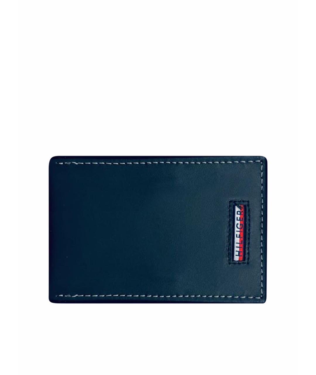 TOMMY HILFIGER Черный кожаный кошелек, фото 1