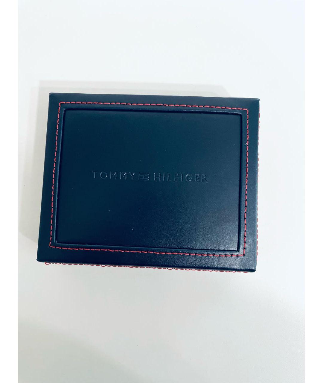 TOMMY HILFIGER Черный кожаный кошелек, фото 5