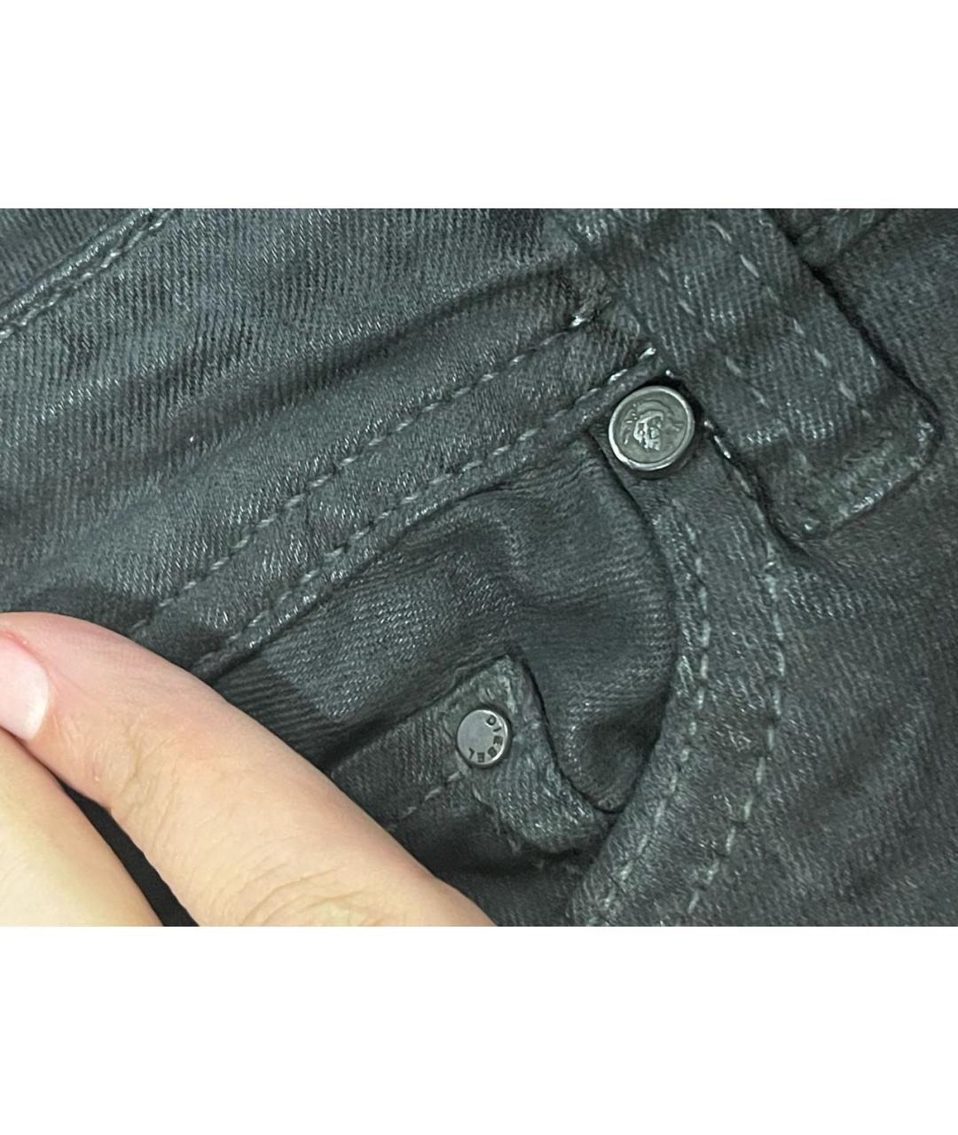 DIESEL KIDS Черные хлопковые детские джинсы, фото 4