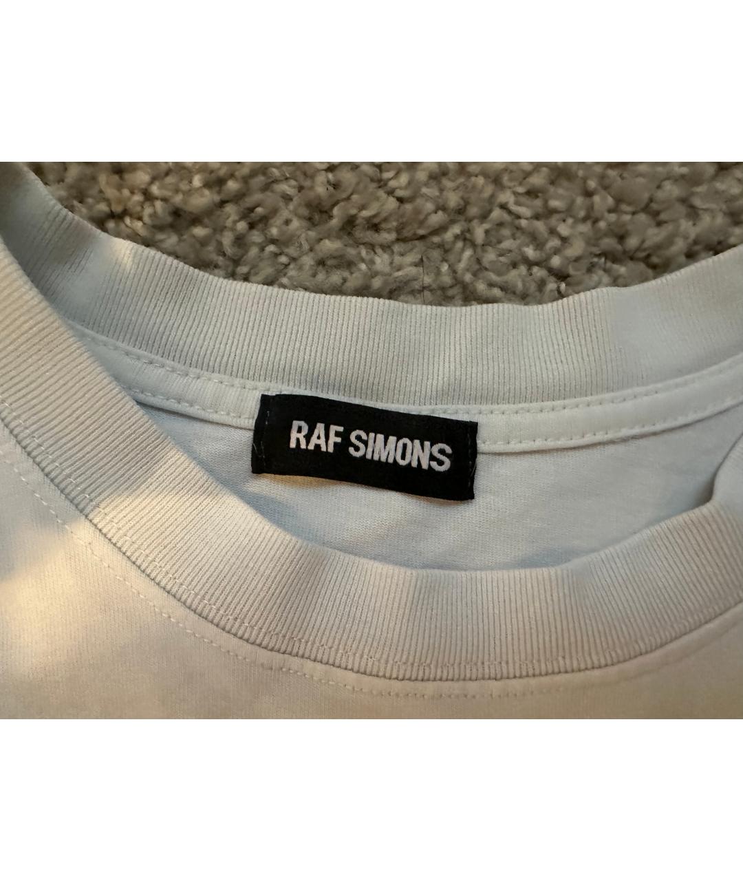 RAF SIMONS Белая хлопковая футболка, фото 2