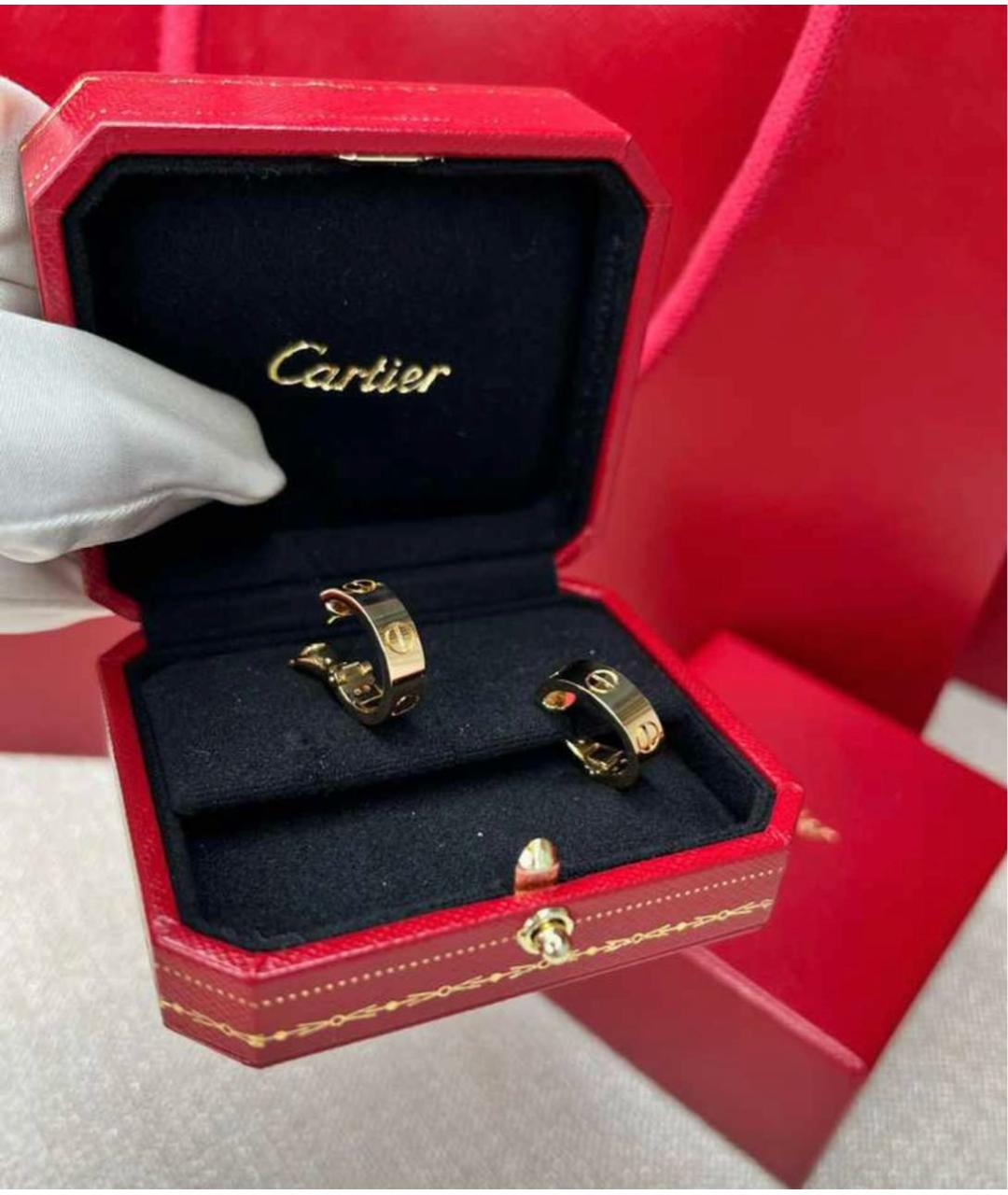 CARTIER Золотые серьги из желтого золота, фото 2