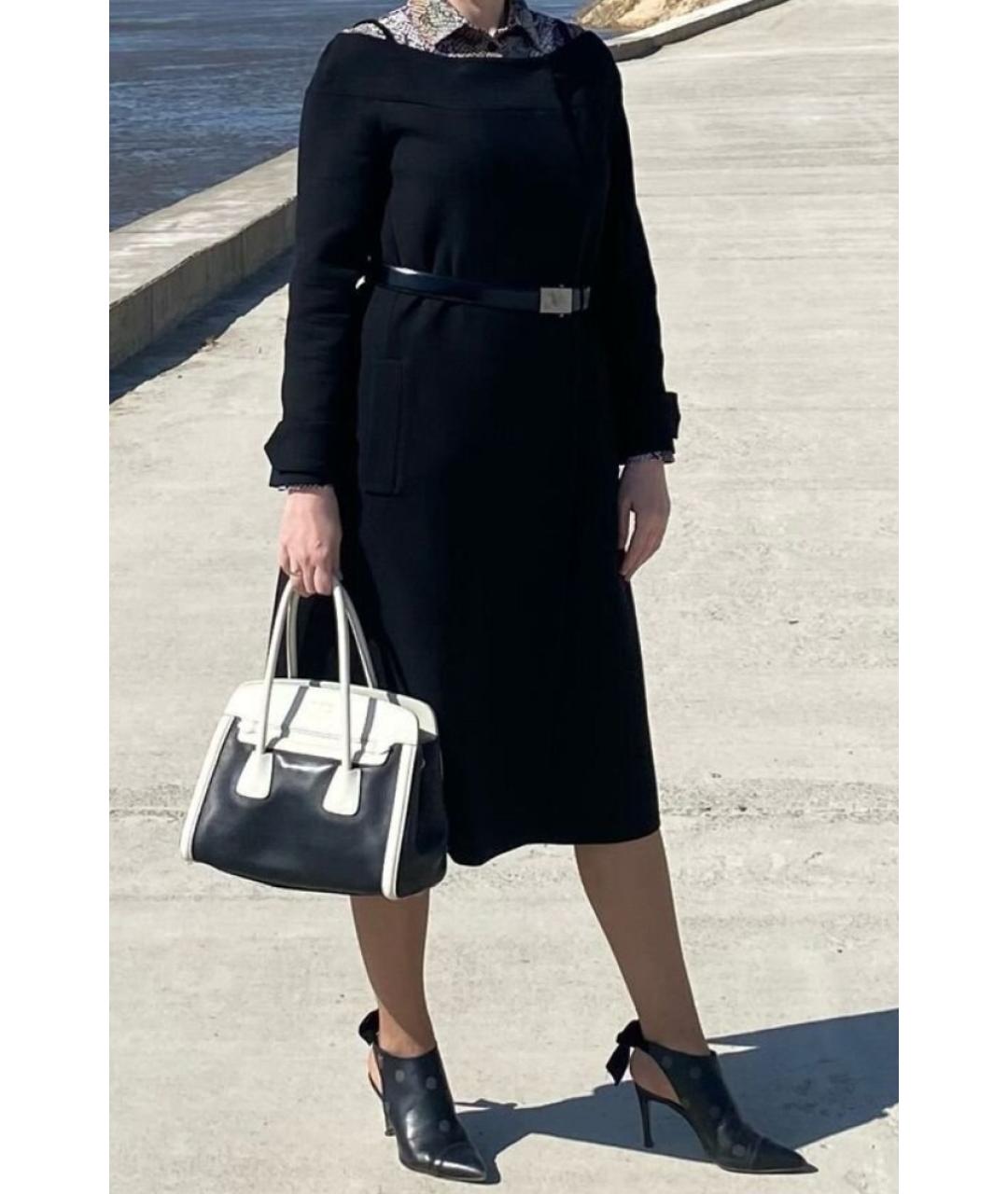 PRADA Черное шерстяное повседневное платье, фото 6