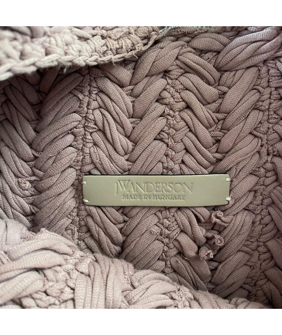 J.W.ANDERSON Розовая хлопковая сумка с короткими ручками, фото 2