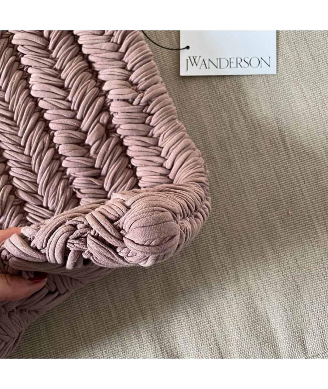 J.W.ANDERSON Розовая хлопковая сумка с короткими ручками, фото 7