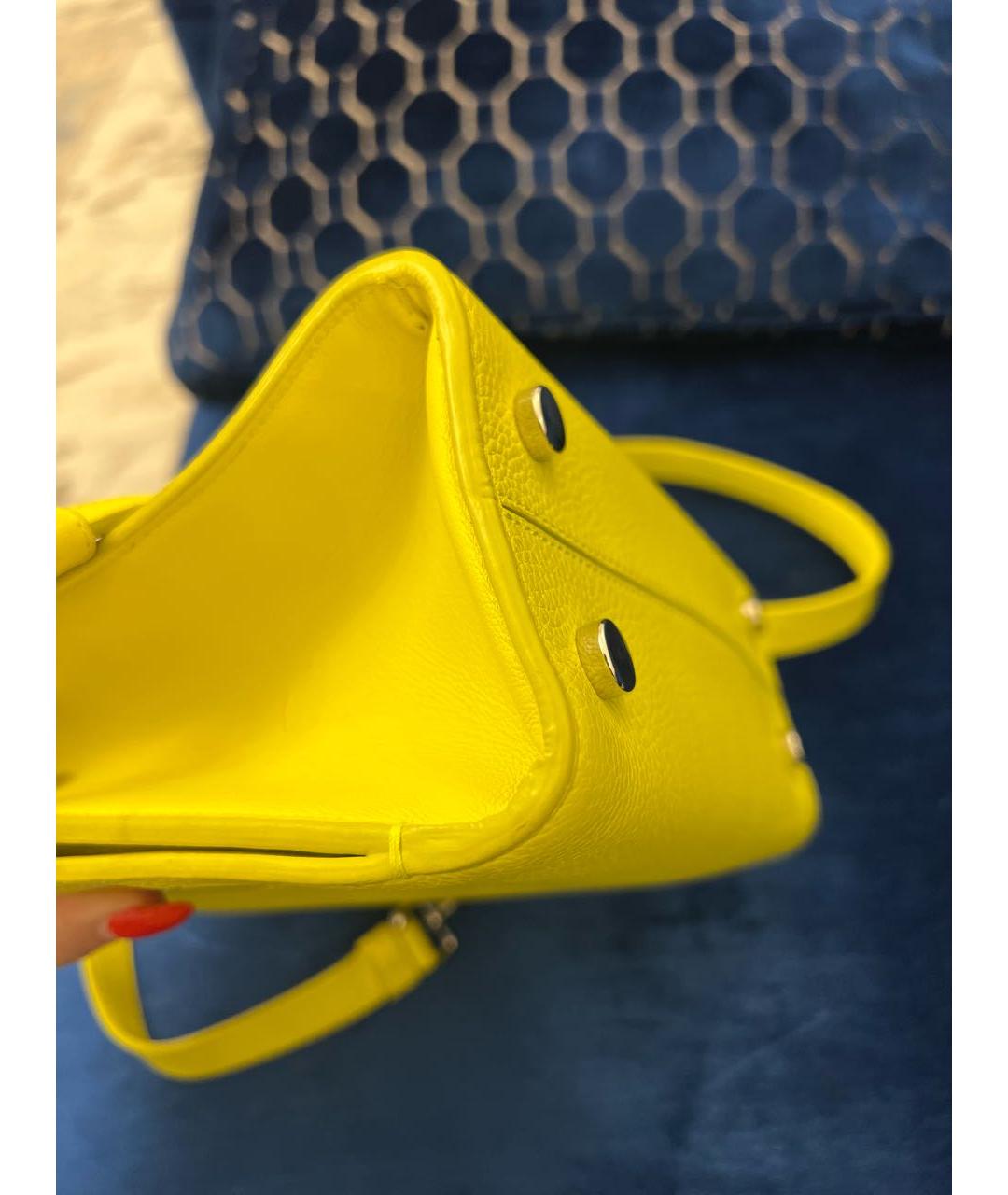 CHRISTIAN DIOR PRE-OWNED Желтая кожаная сумка через плечо, фото 3