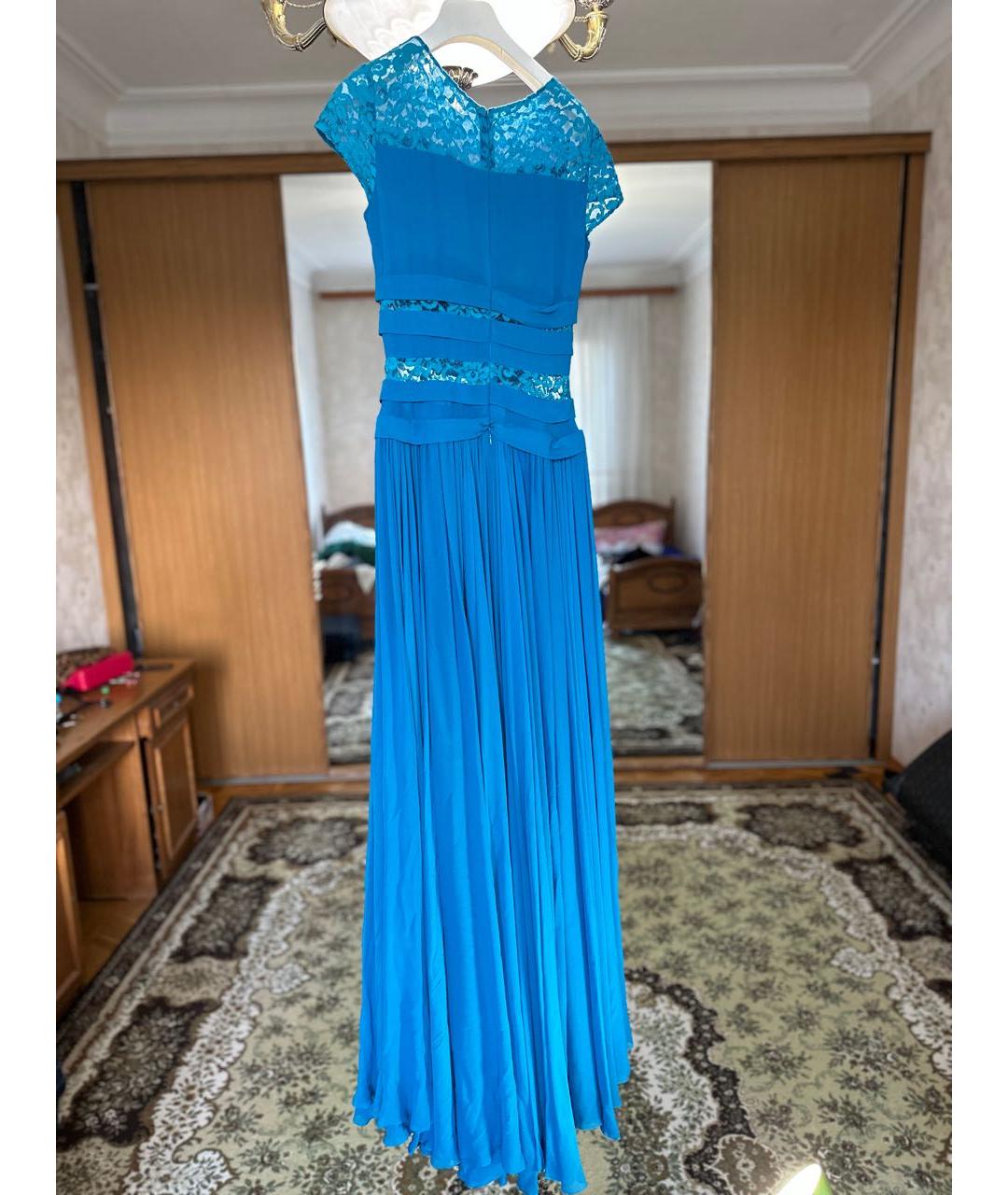 ELIE SAAB Голубое шелковое вечернее платье, фото 2