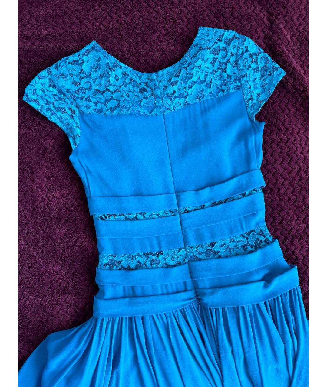 ELIE SAAB Голубое шелковое вечернее платье, фото 8