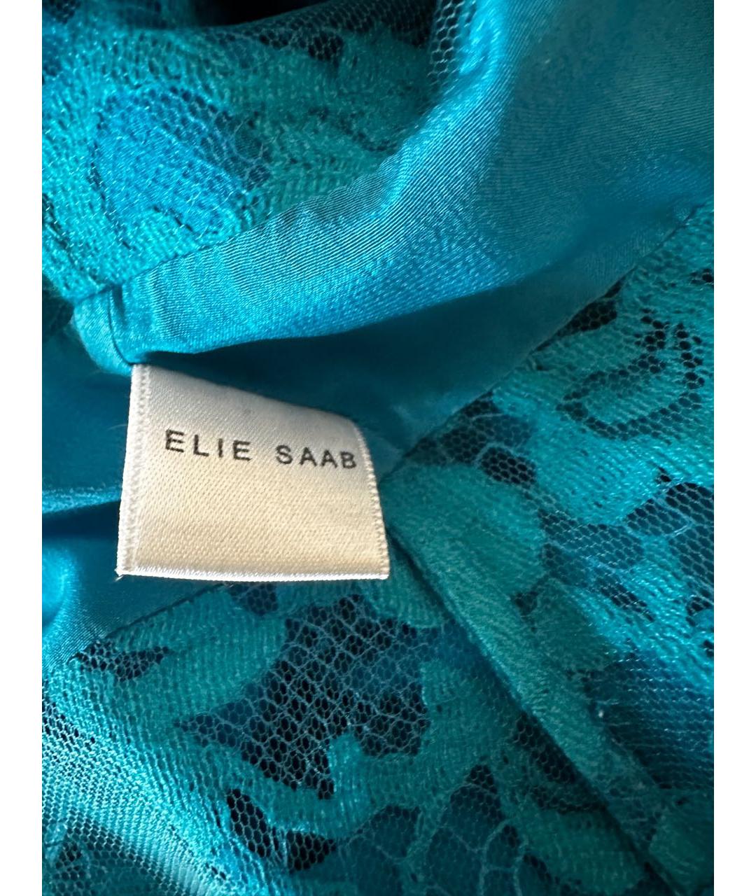 ELIE SAAB Голубое шелковое вечернее платье, фото 6