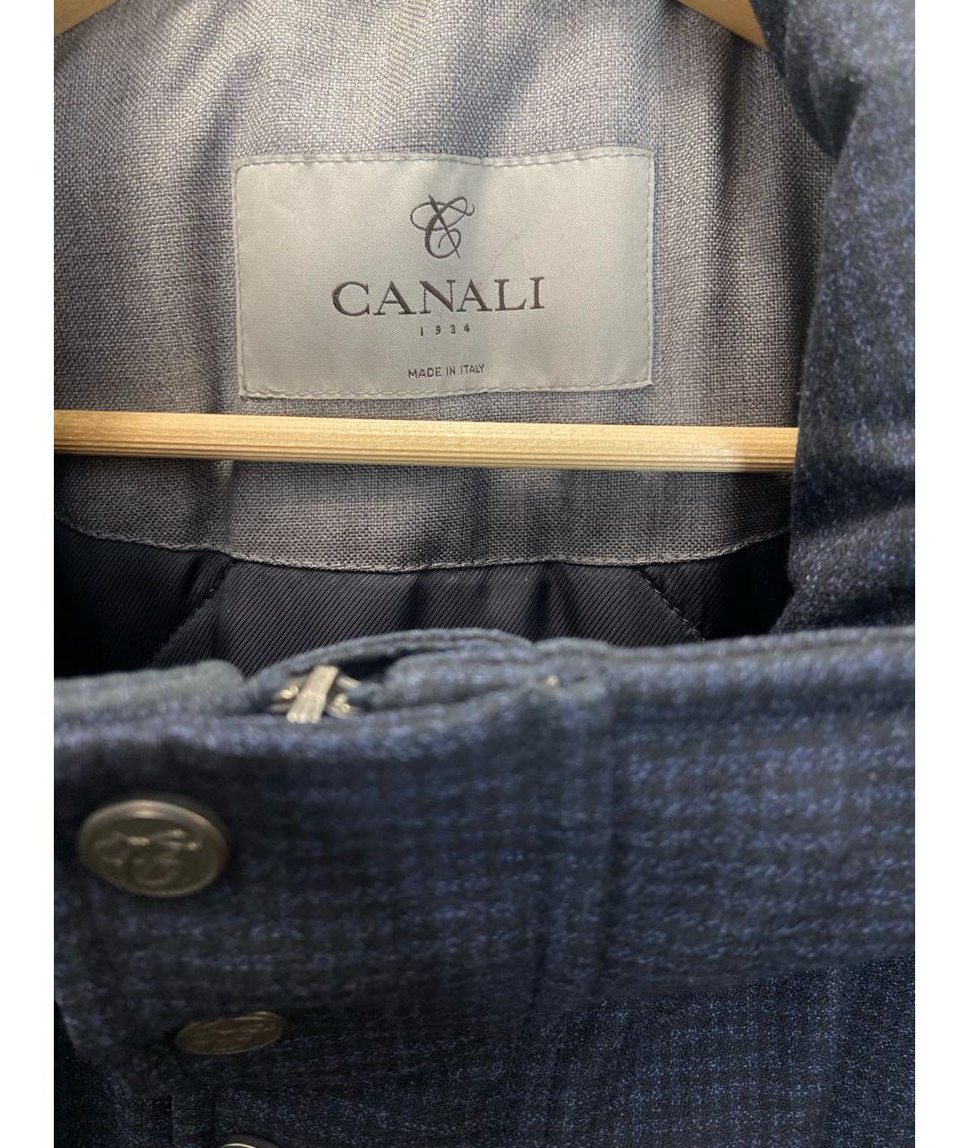 CANALI Темно-синяя шерстяная куртка, фото 3