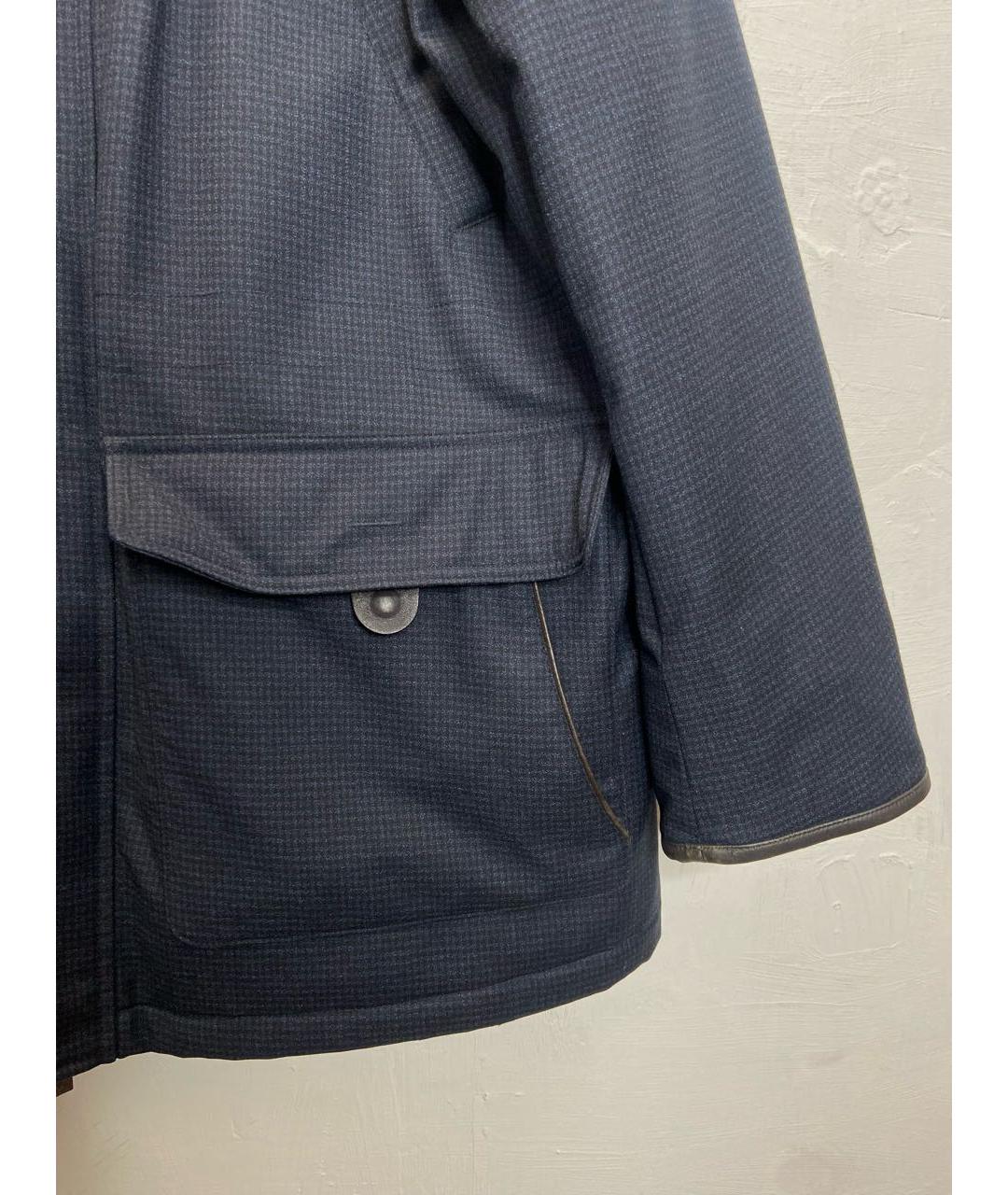 CANALI Темно-синяя шерстяная куртка, фото 4