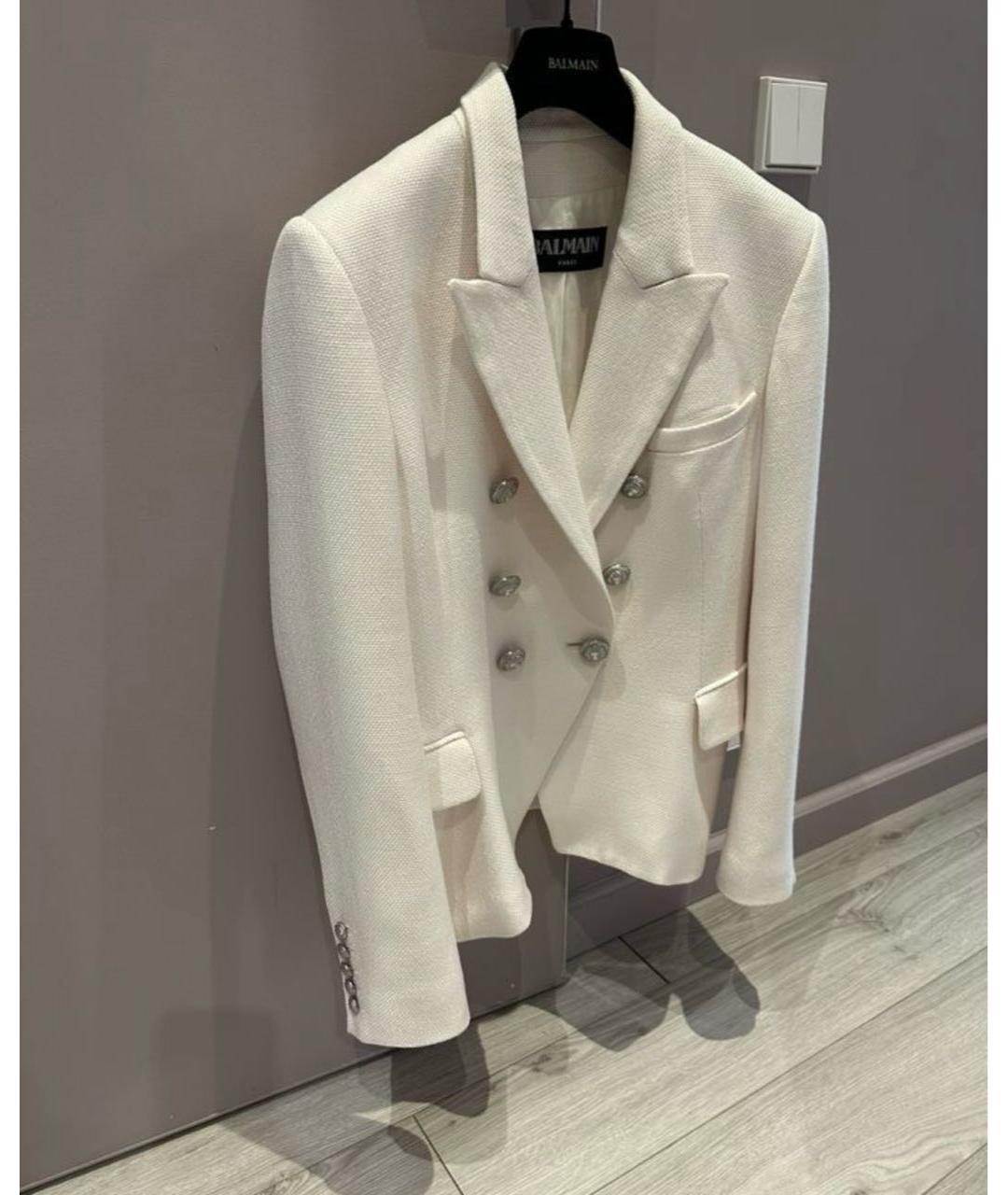 BALMAIN Белый вискозный жакет/пиджак, фото 6