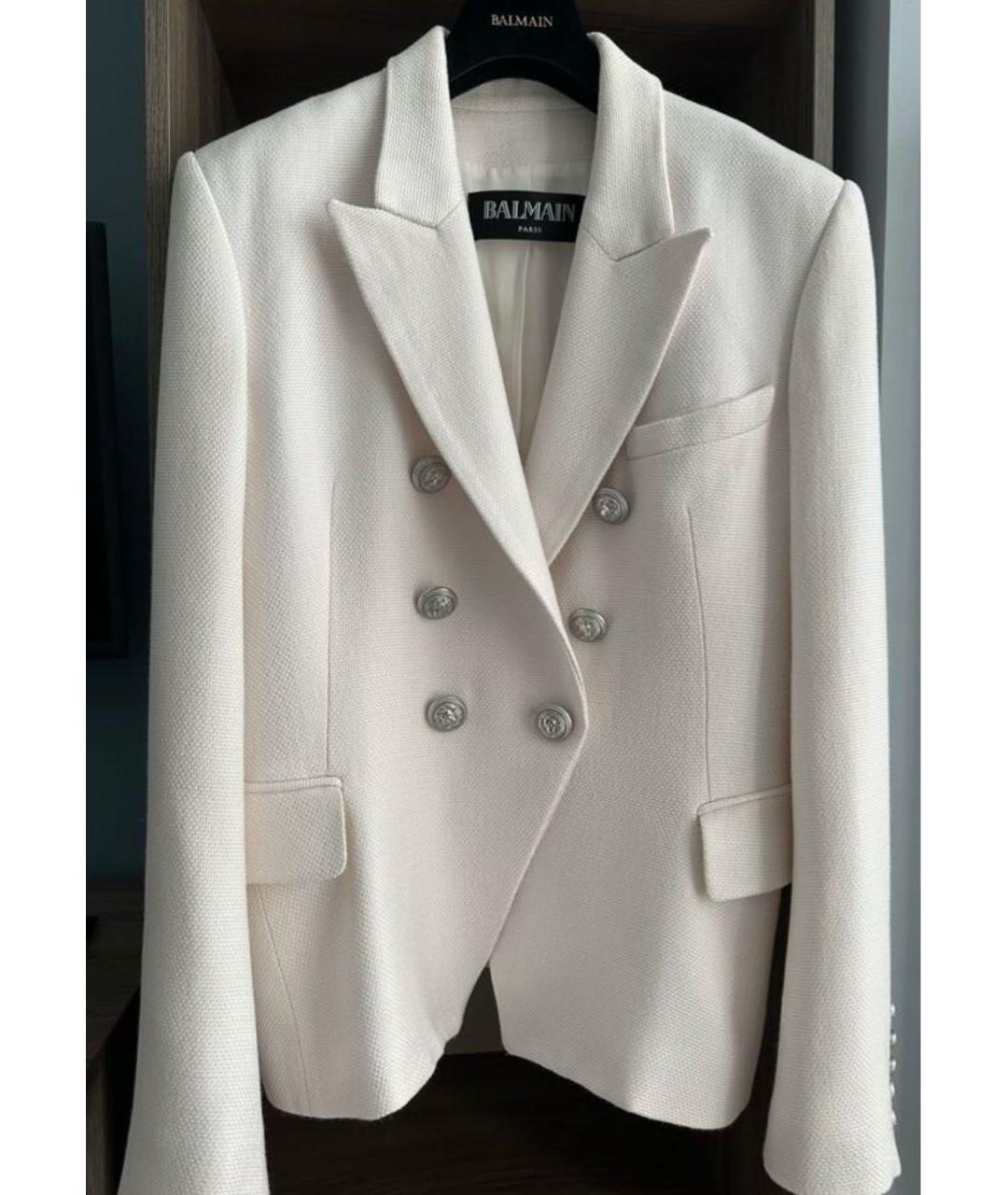 BALMAIN Белый вискозный жакет/пиджак, фото 5