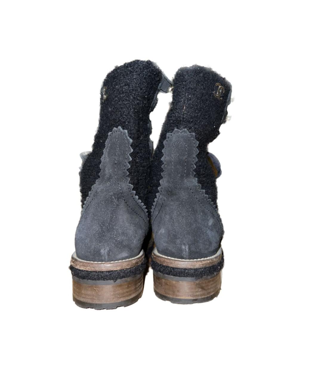 CHANEL Черные ботинки, фото 4