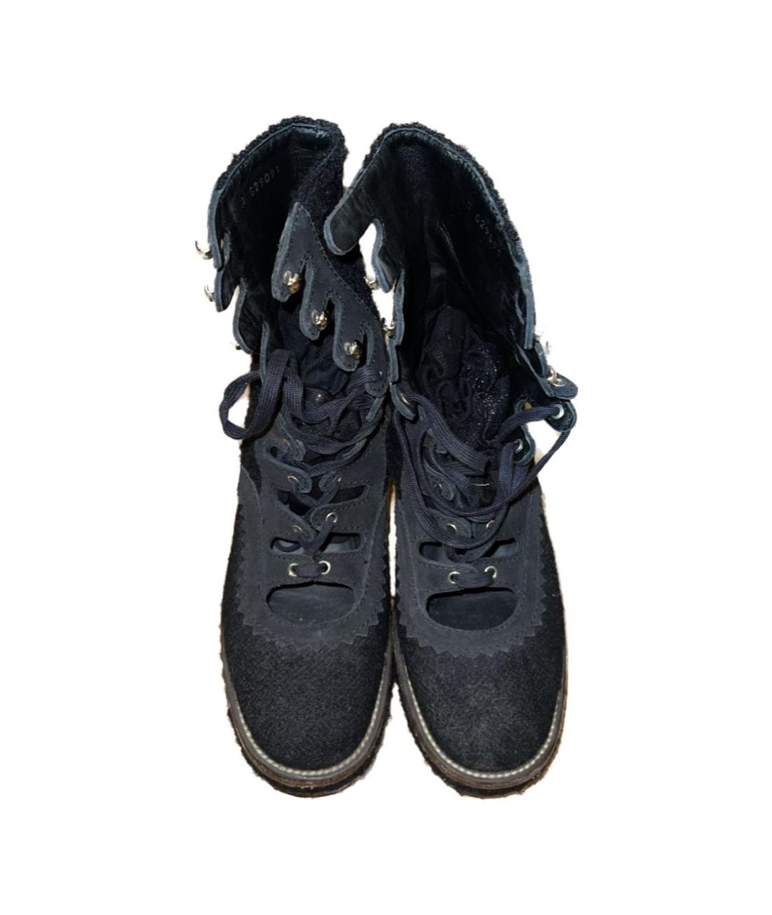 CHANEL Черные ботинки, фото 3