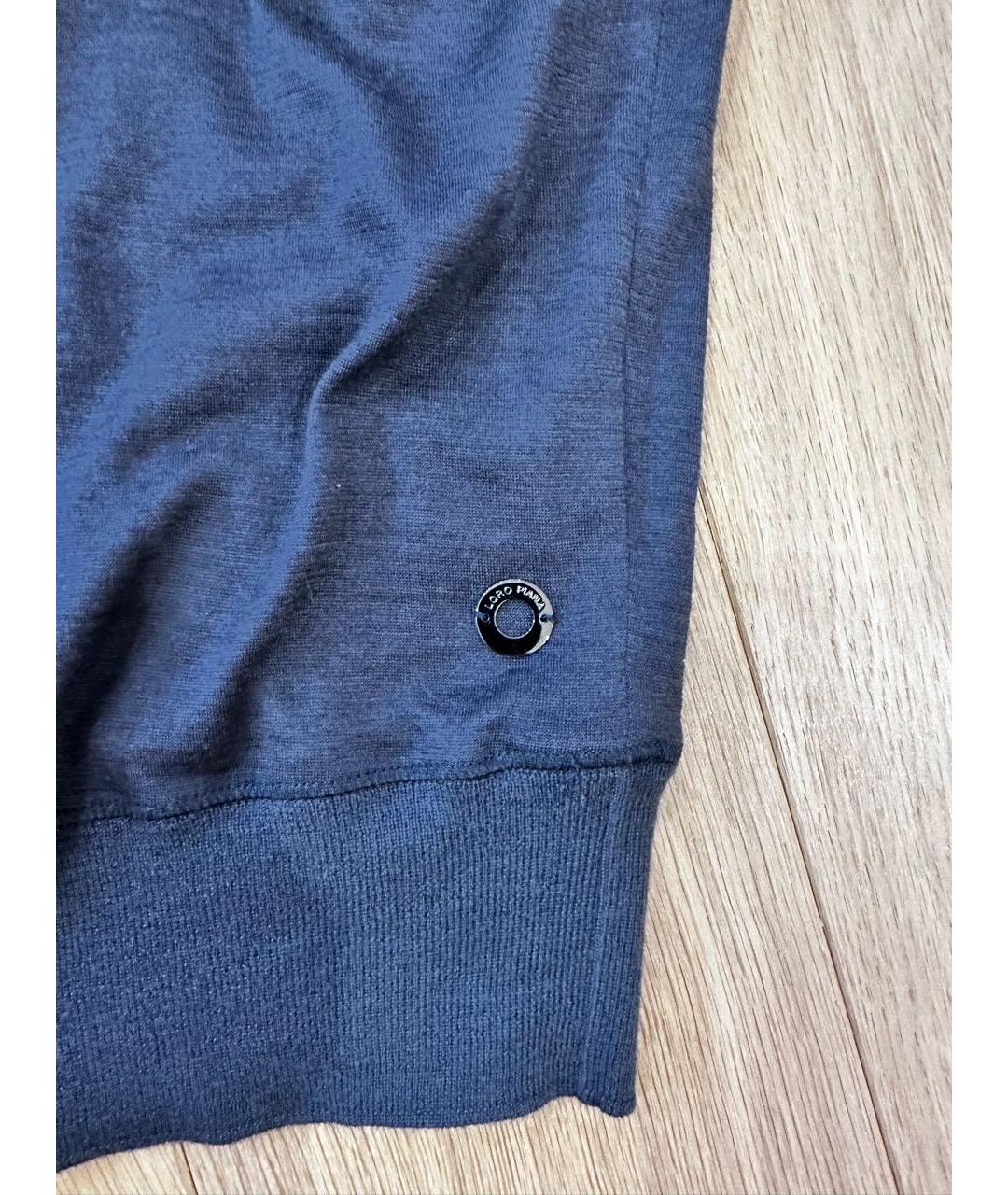 LORO PIANA Темно-синий кашемировый джемпер / свитер, фото 4