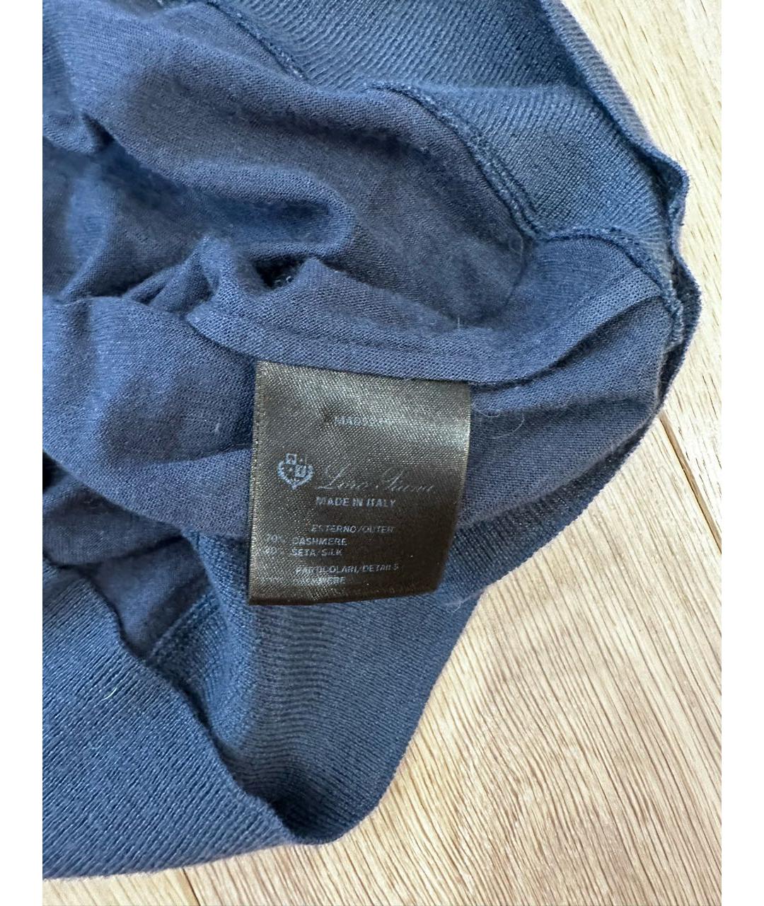 LORO PIANA Темно-синий кашемировый джемпер / свитер, фото 5
