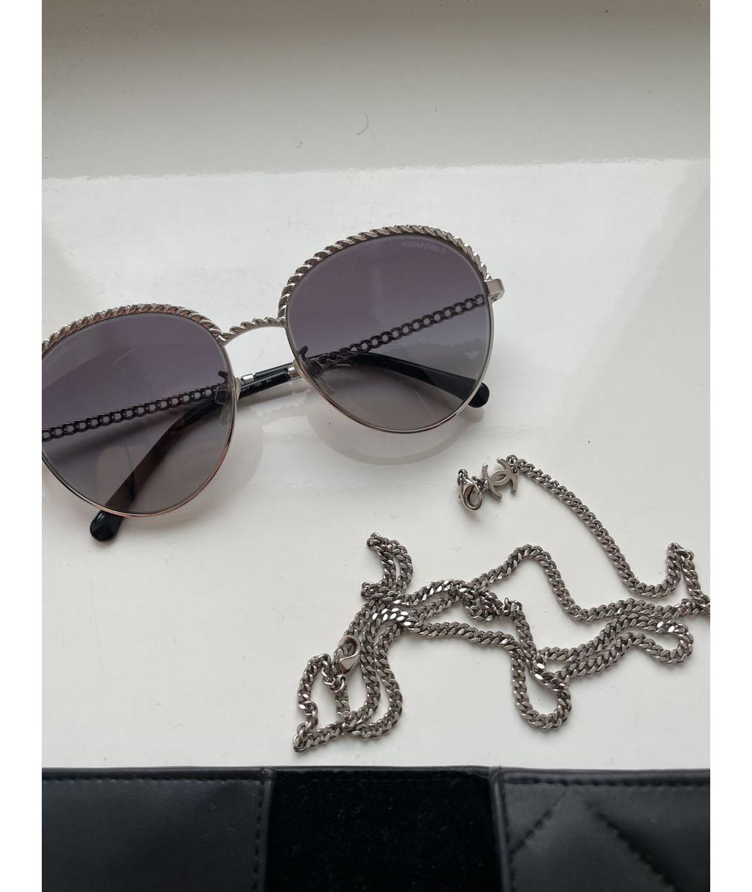 CHANEL PRE-OWNED Металлические солнцезащитные очки, фото 5