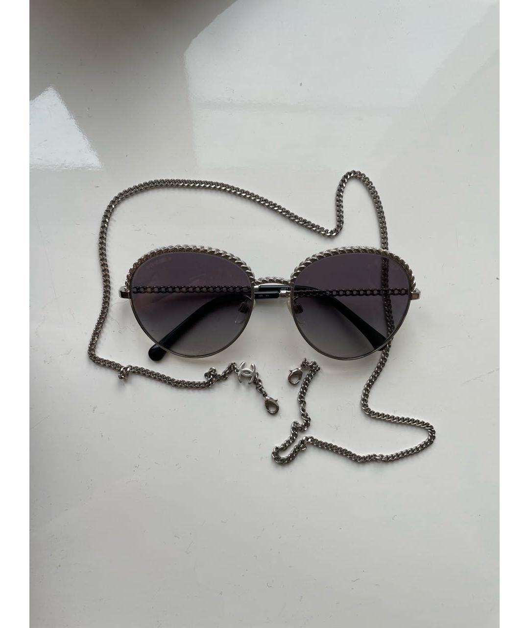 CHANEL PRE-OWNED Металлические солнцезащитные очки, фото 8