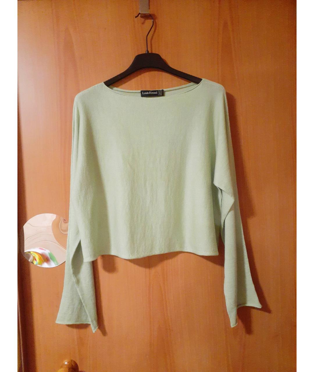 LOUIS FERAUD Зеленый шелковый джемпер / свитер, фото 5