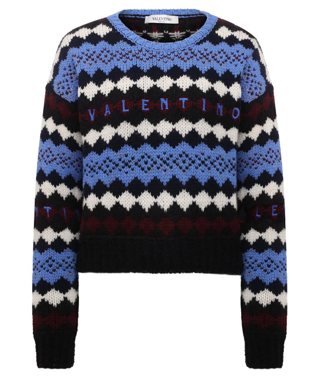 VALENTINO Синий вискозный джемпер / свитер, фото 1