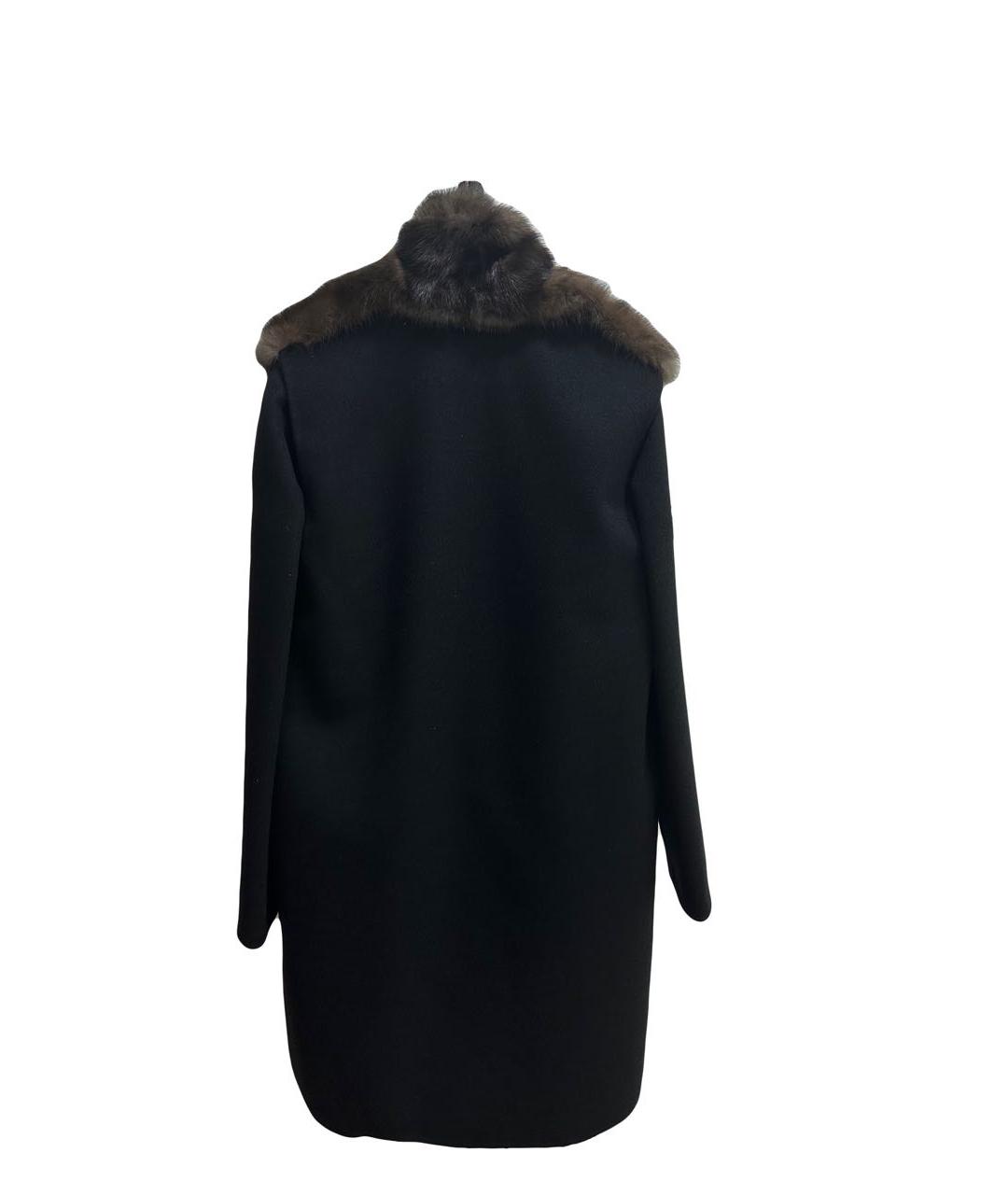 MANZONI 24 Черное кашемировое пальто, фото 2