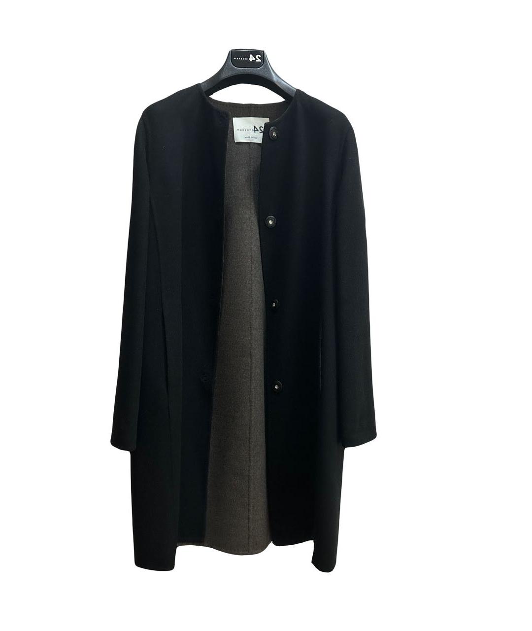 MANZONI 24 Черное кашемировое пальто, фото 5