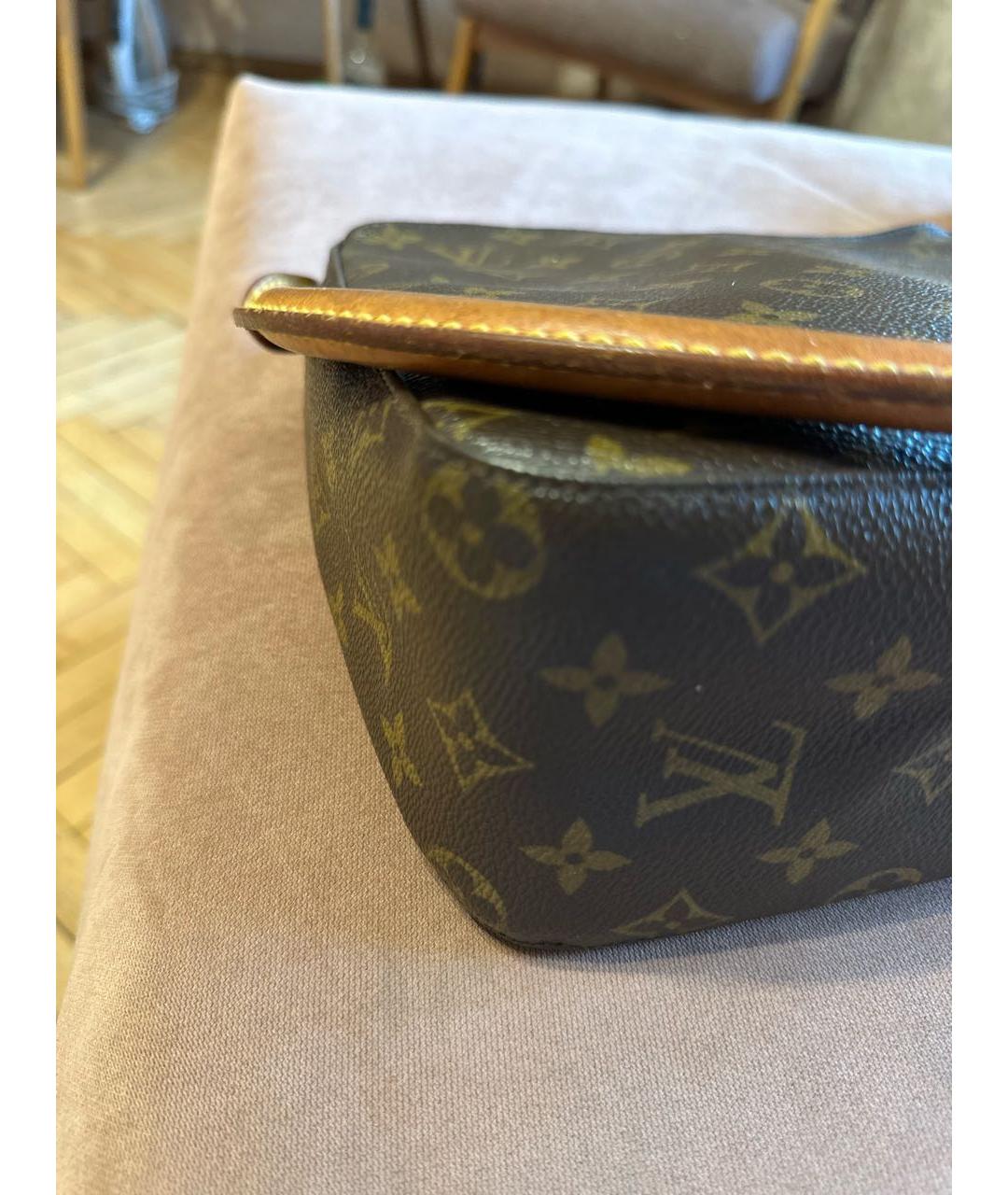 LOUIS VUITTON PRE-OWNED Коричневая кожаная сумка через плечо, фото 5