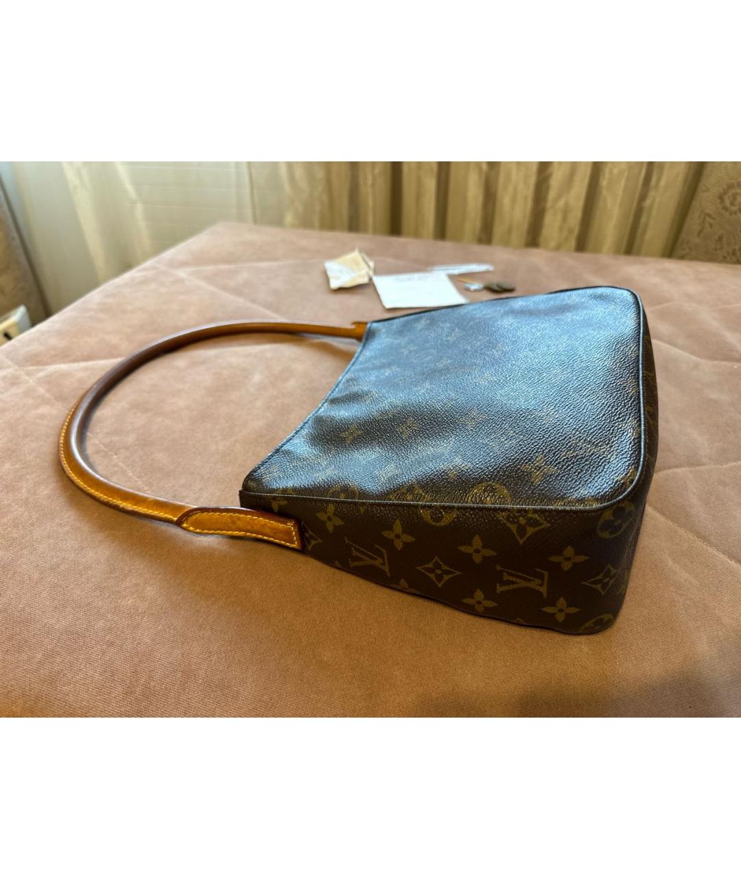 LOUIS VUITTON PRE-OWNED Коричневая кожаная сумка через плечо, фото 2