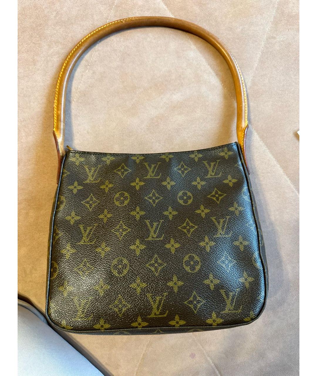 LOUIS VUITTON PRE-OWNED Коричневая кожаная сумка через плечо, фото 9