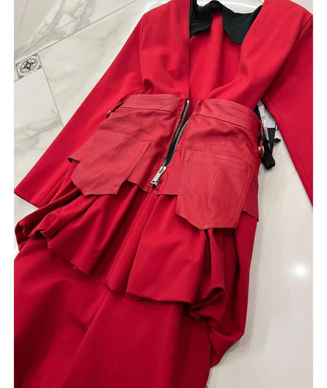 UNRAVEL PROJECT Красное коктейльное платье, фото 2