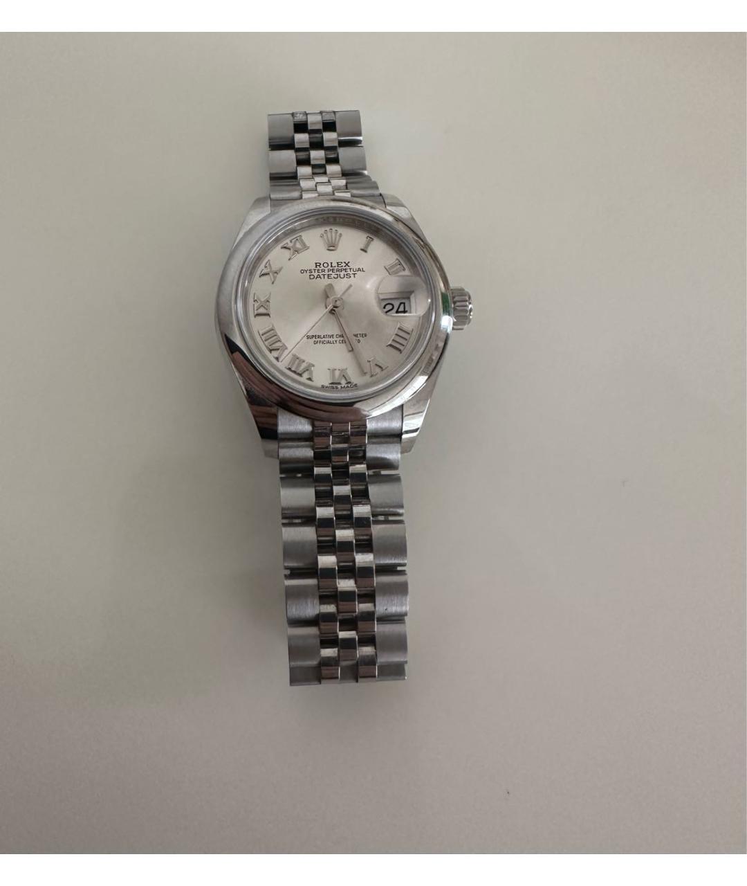 ROLEX Серебряные металлические часы, фото 8