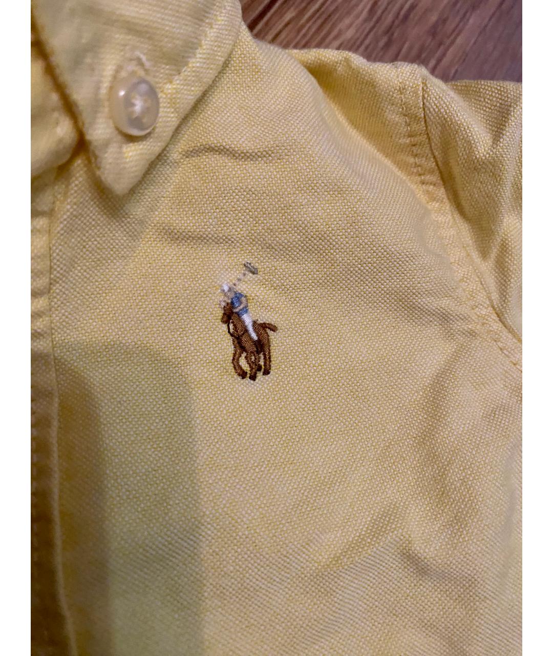 RALPH LAUREN Желтая хлопковая детская рубашка, фото 3