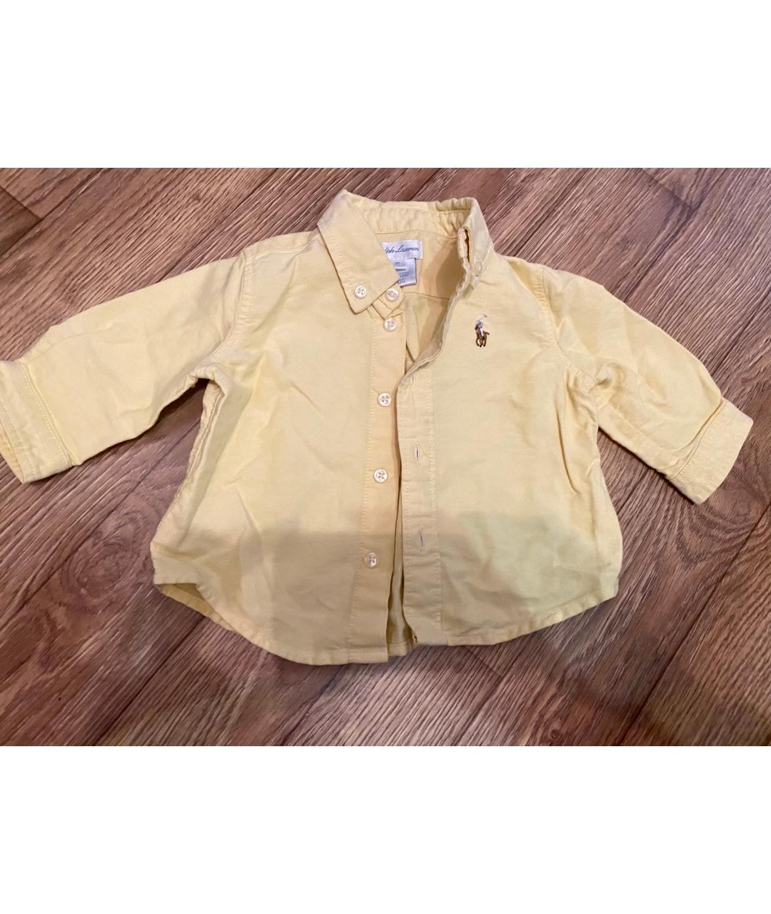 RALPH LAUREN Желтая хлопковая детская рубашка, фото 5