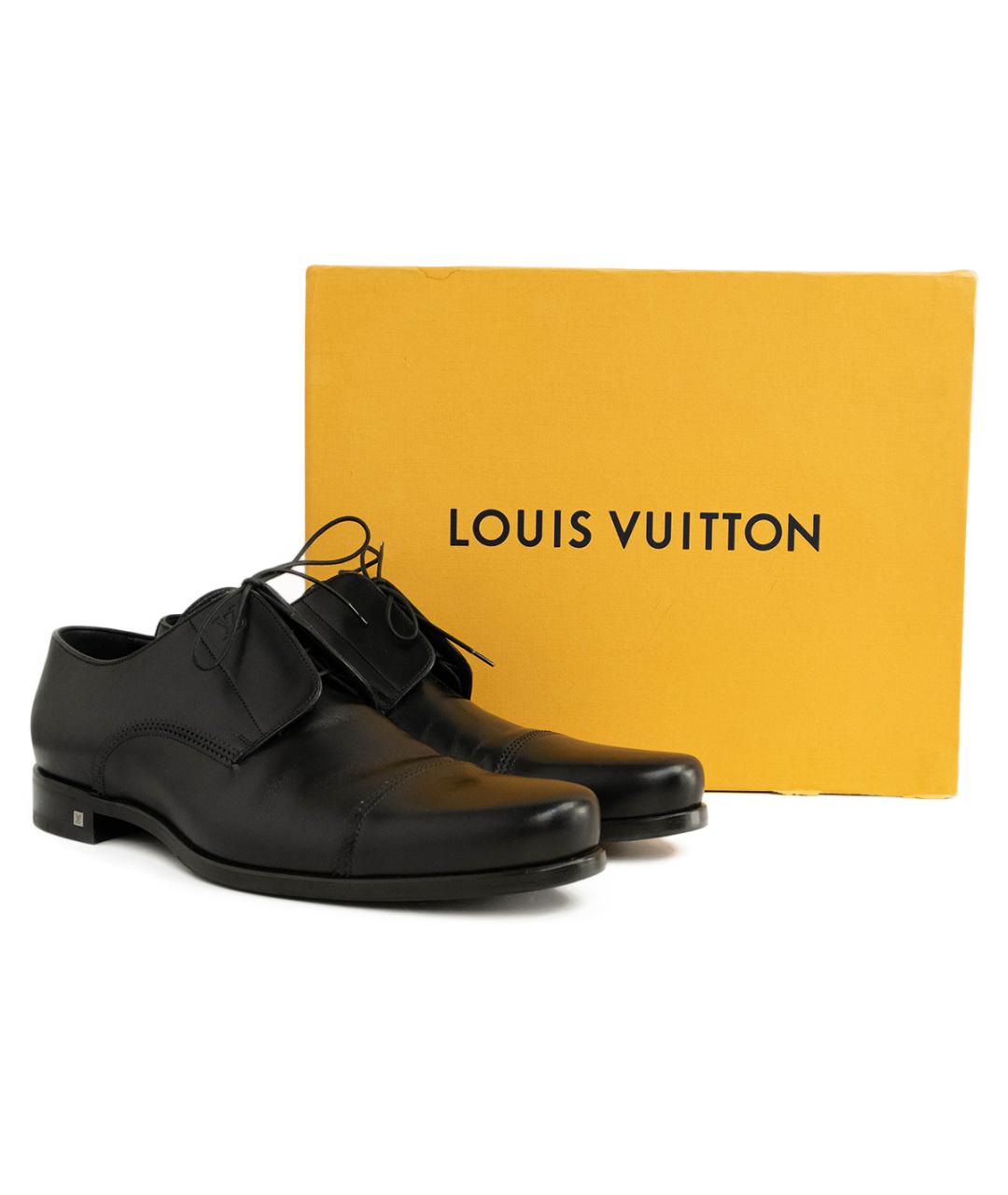 LOUIS VUITTON Черные кожаные туфли, фото 6