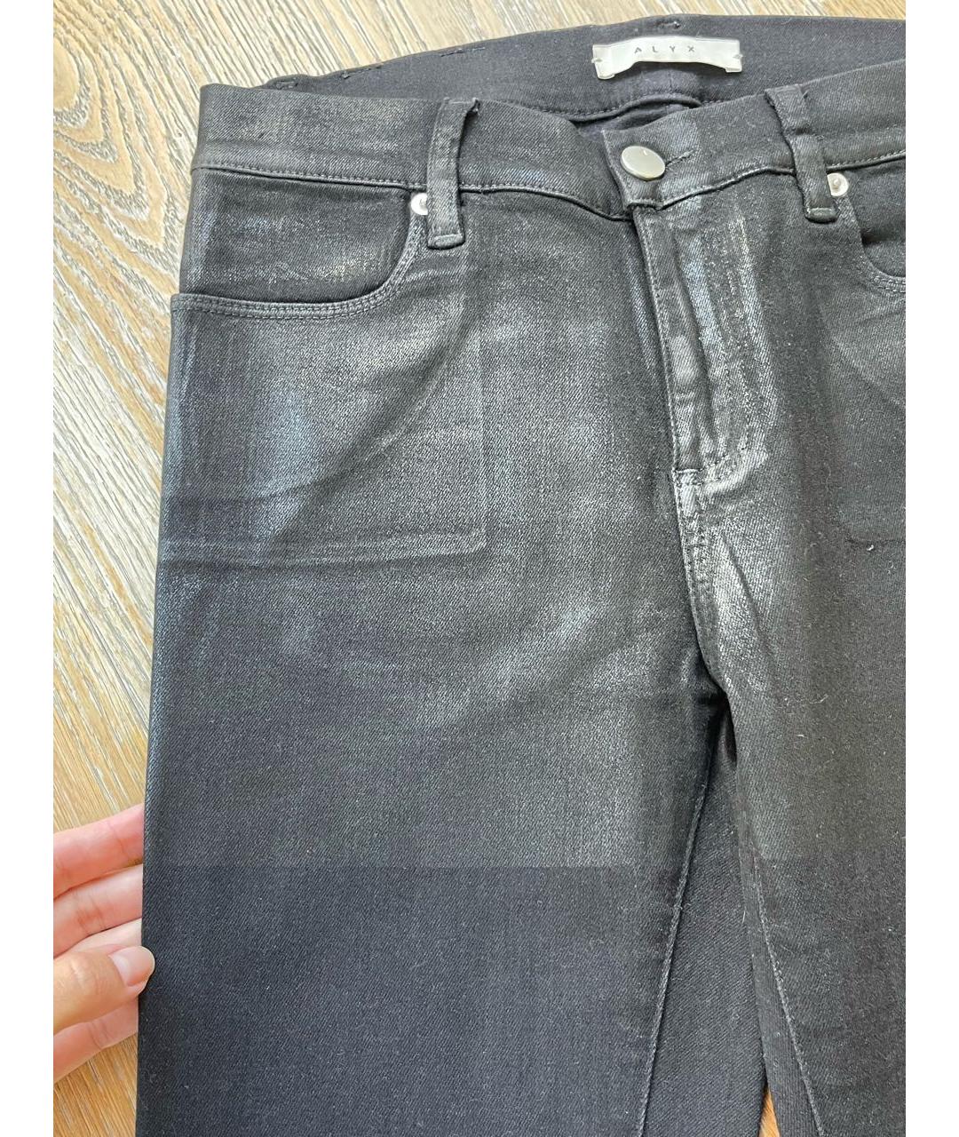 ALYX Черные хлопко-эластановые джинсы слим, фото 5