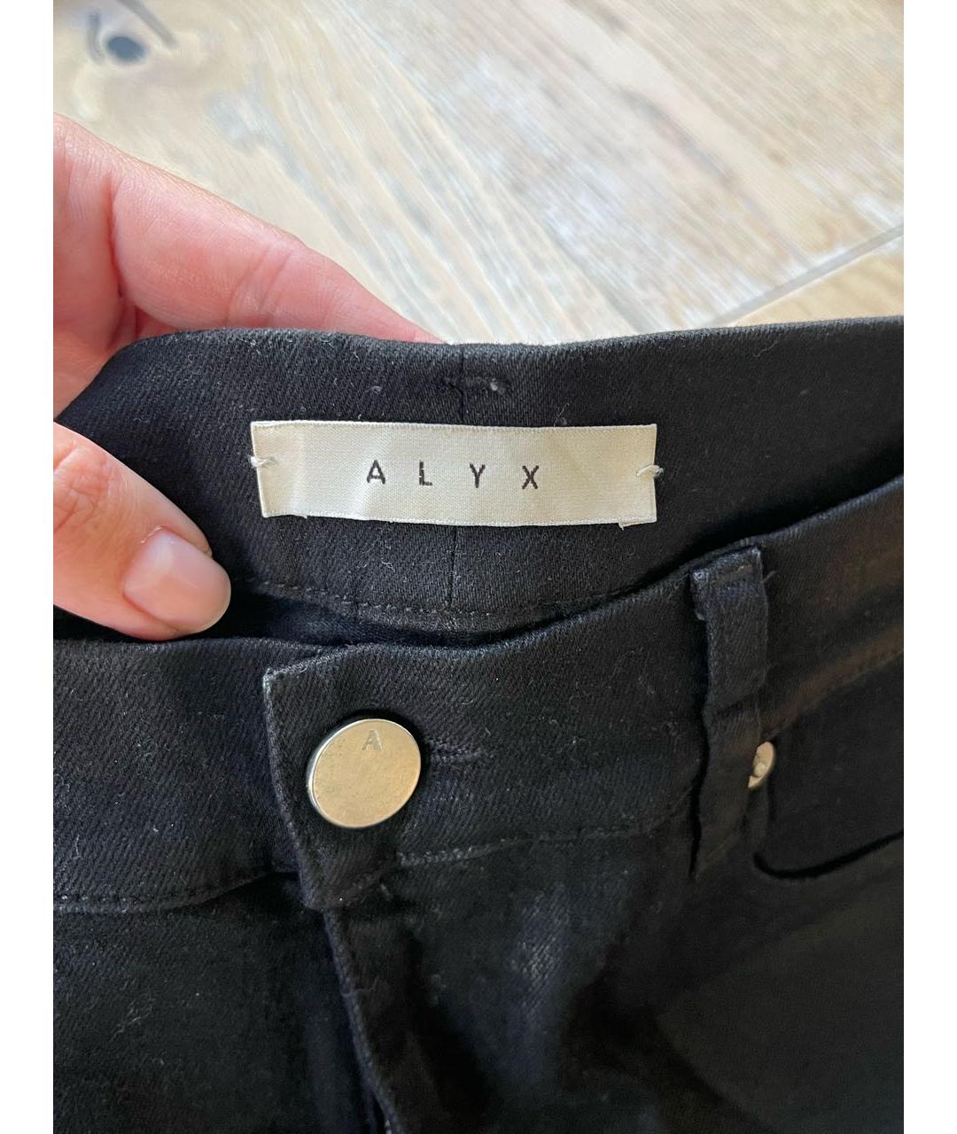 ALYX Черные хлопко-эластановые джинсы слим, фото 3