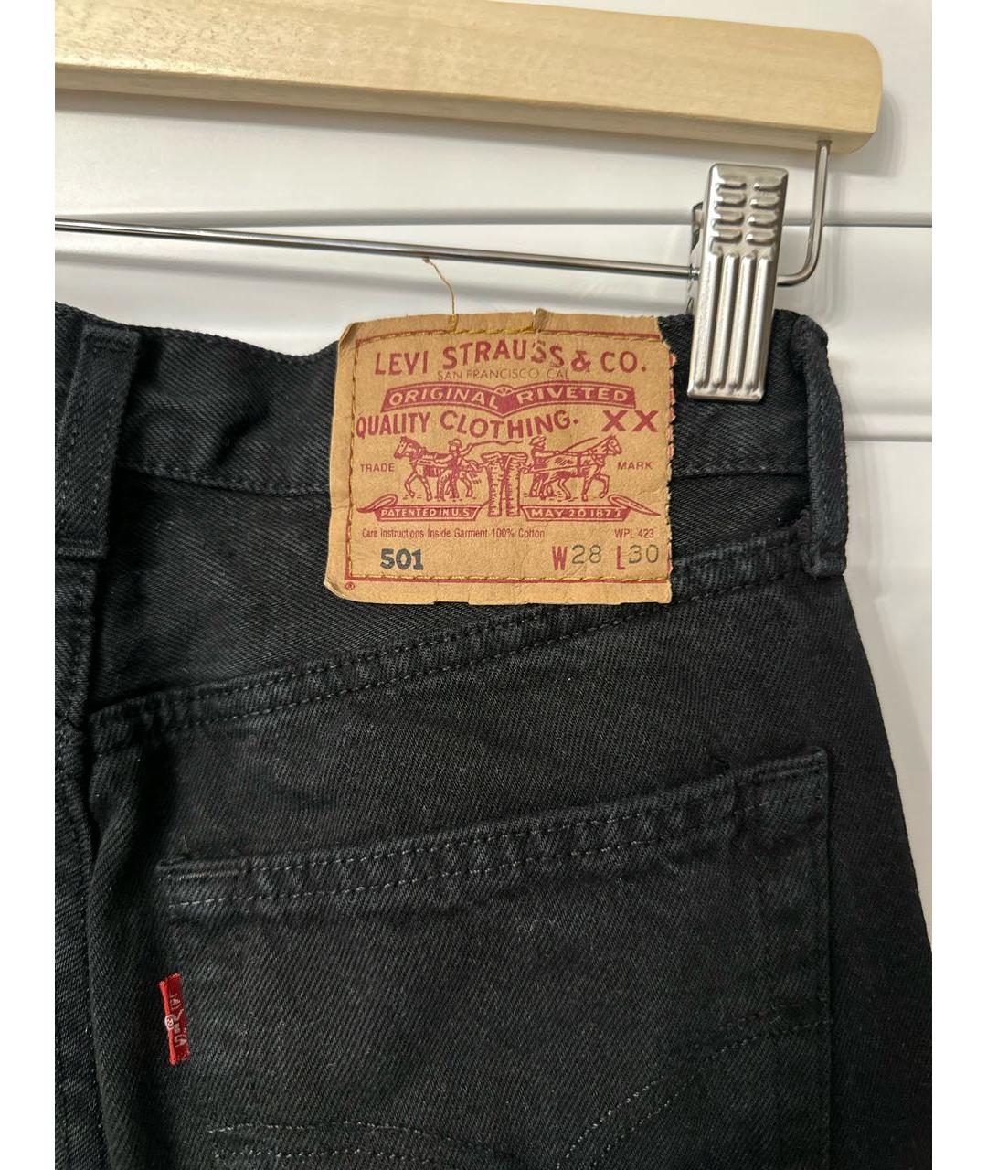 LEVI'S Черные хлопковые прямые джинсы, фото 3