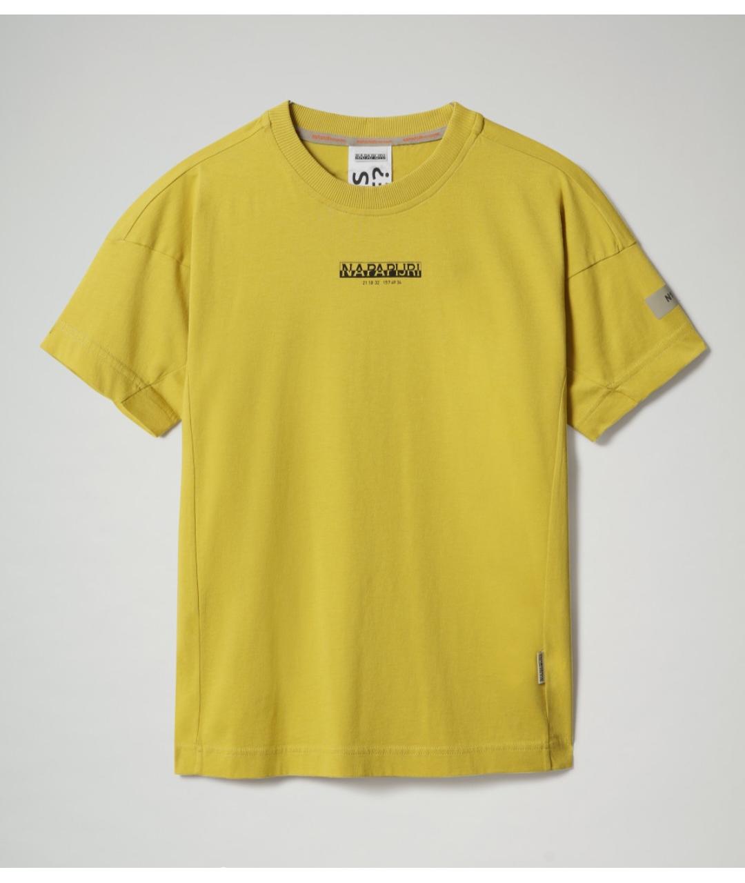 NAPAPIJRI Желтая хлопковая футболка, фото 5