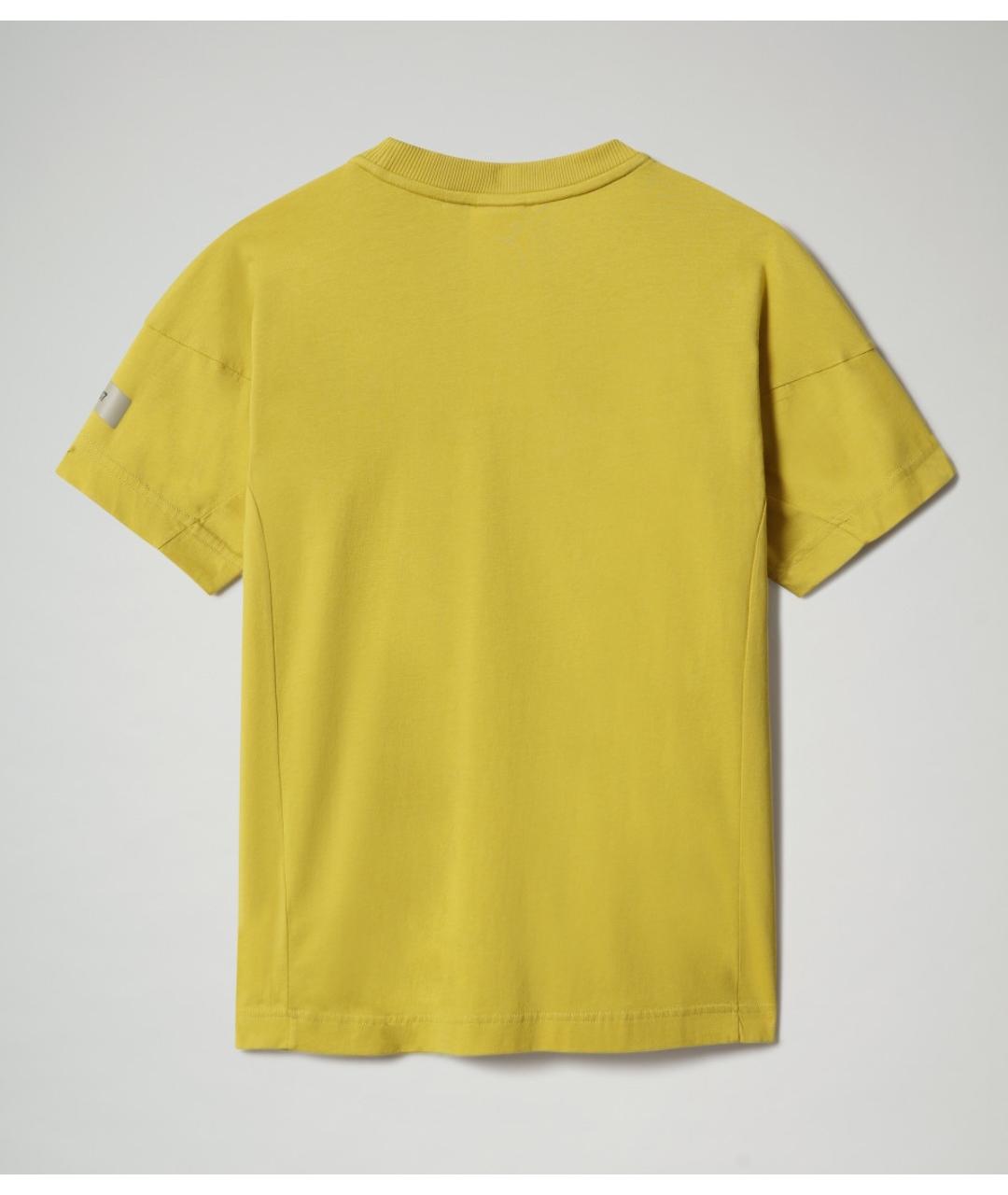 NAPAPIJRI Желтая хлопковая футболка, фото 2